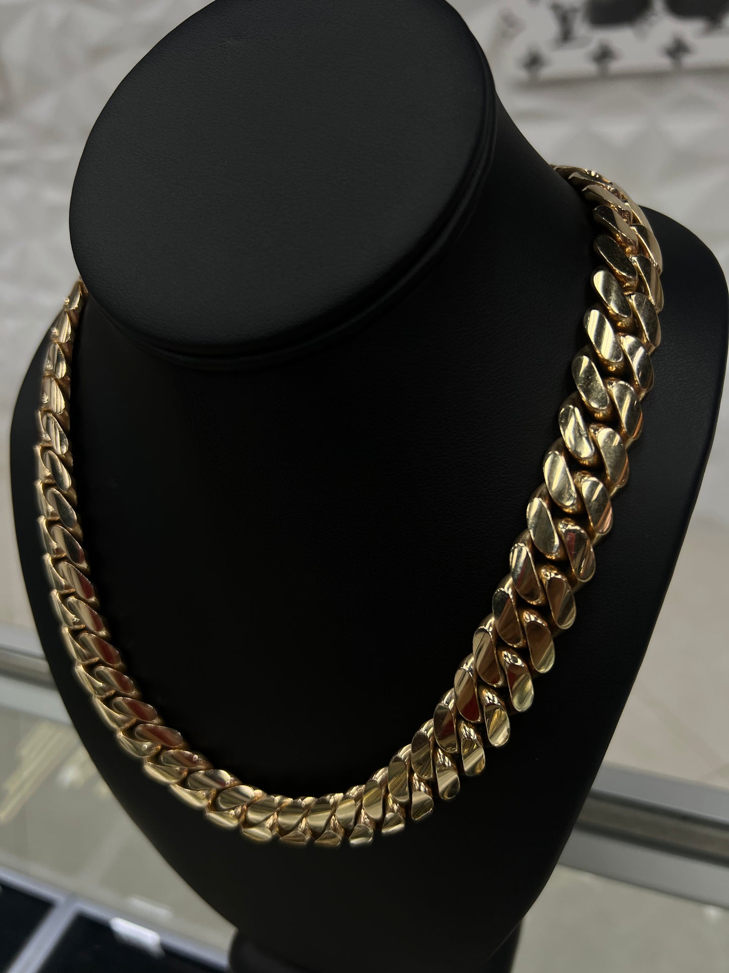Solid 10k Miami Cuban 14.5 MM