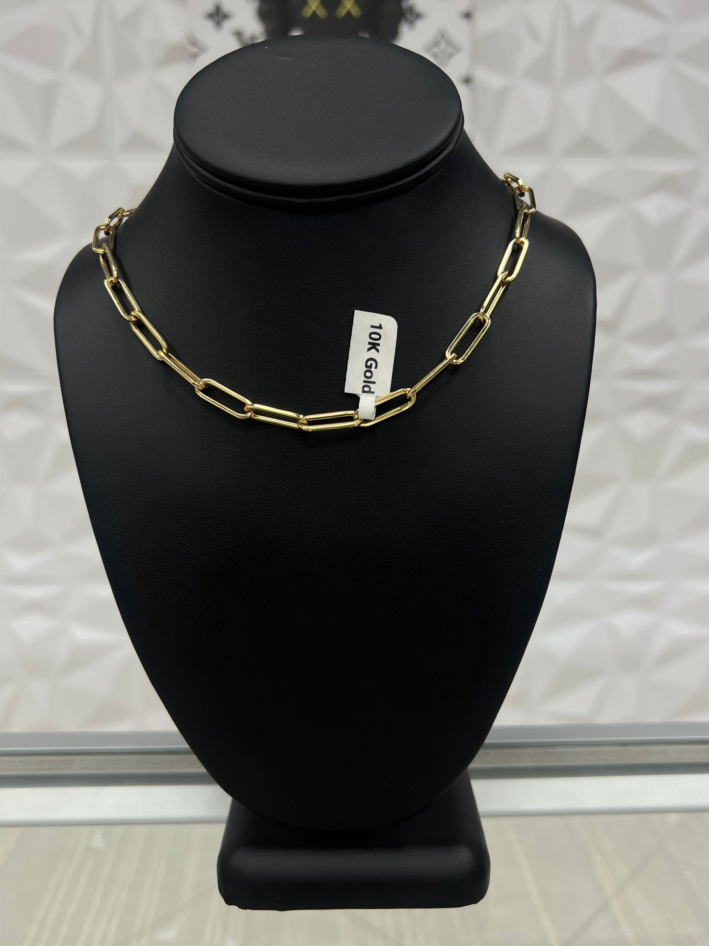 10k Gold Paper Clip Chain 6 MM