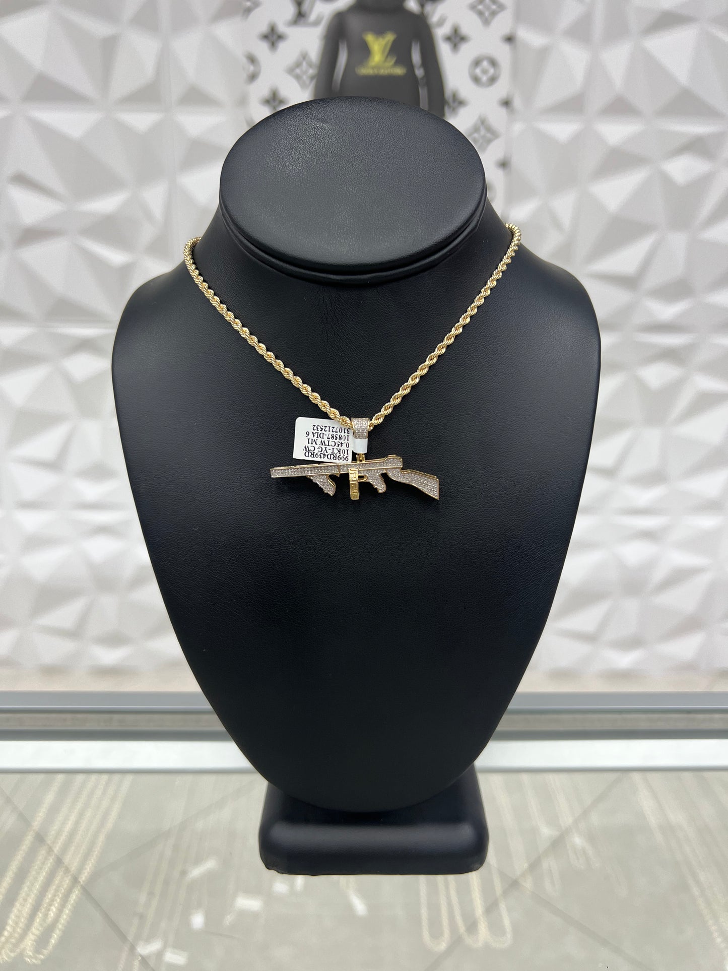 Natural Diamond Tommy Gun