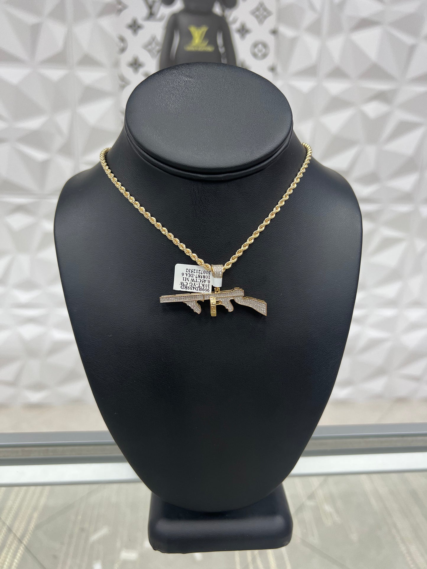 Natural Diamond Tommy Gun