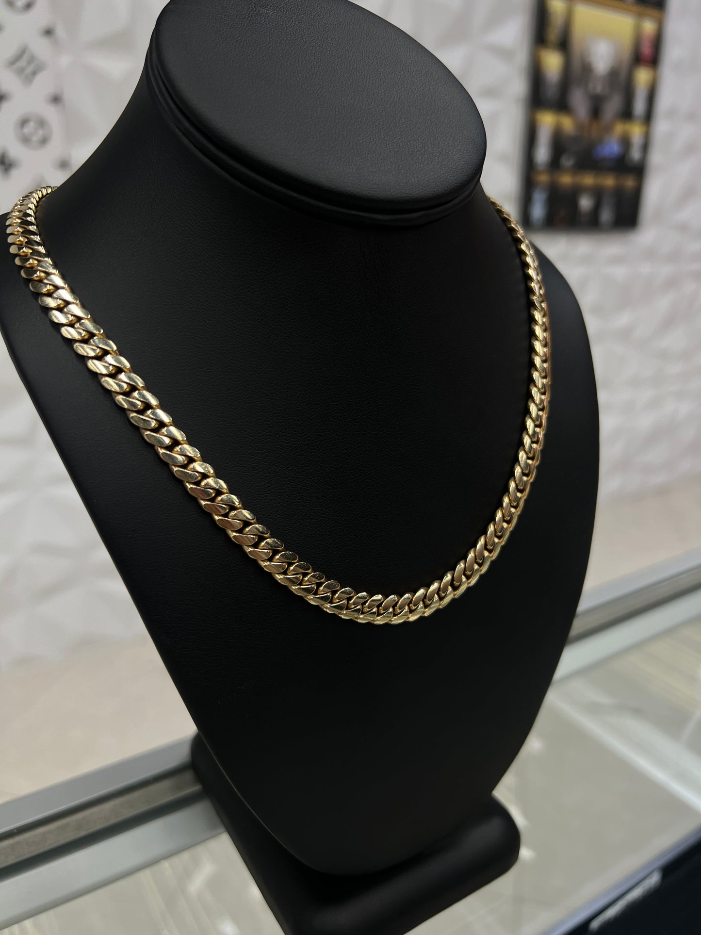 Solid 10k Miami Cuban with Box Lock 7.5 MM