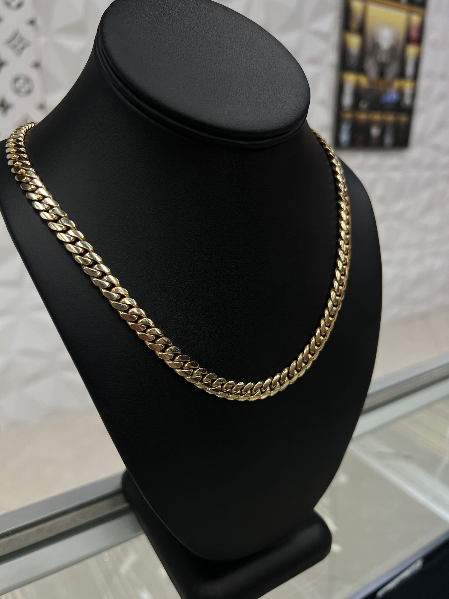 Solid 10k Miami Cuban with Box Lock 7.5 MM