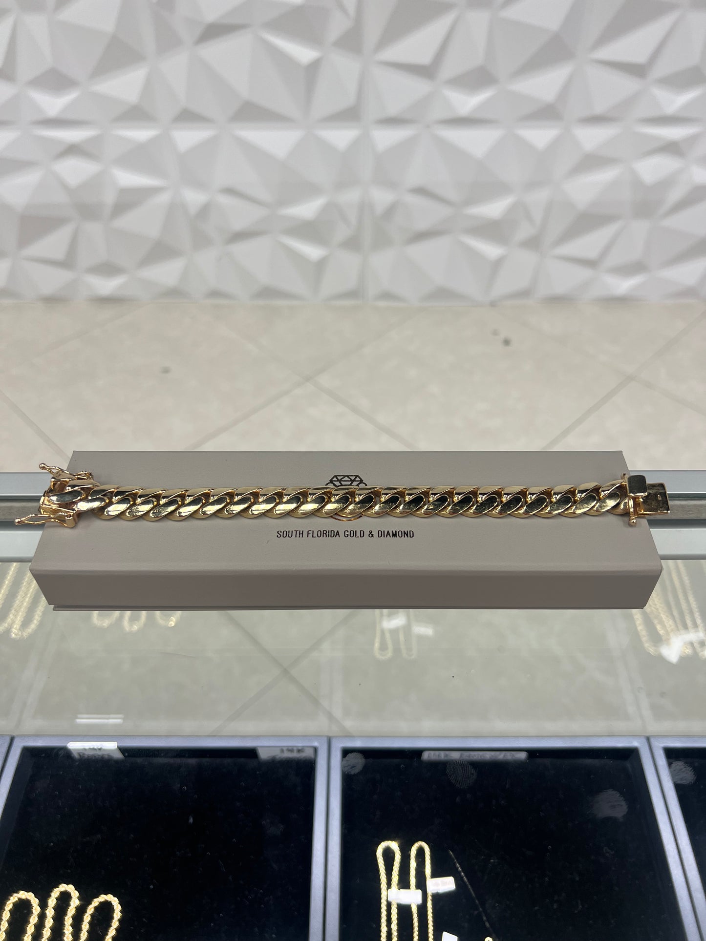 Solid 10k Gold Miami Cuban Bracelet with Box Lock 14.5 MM