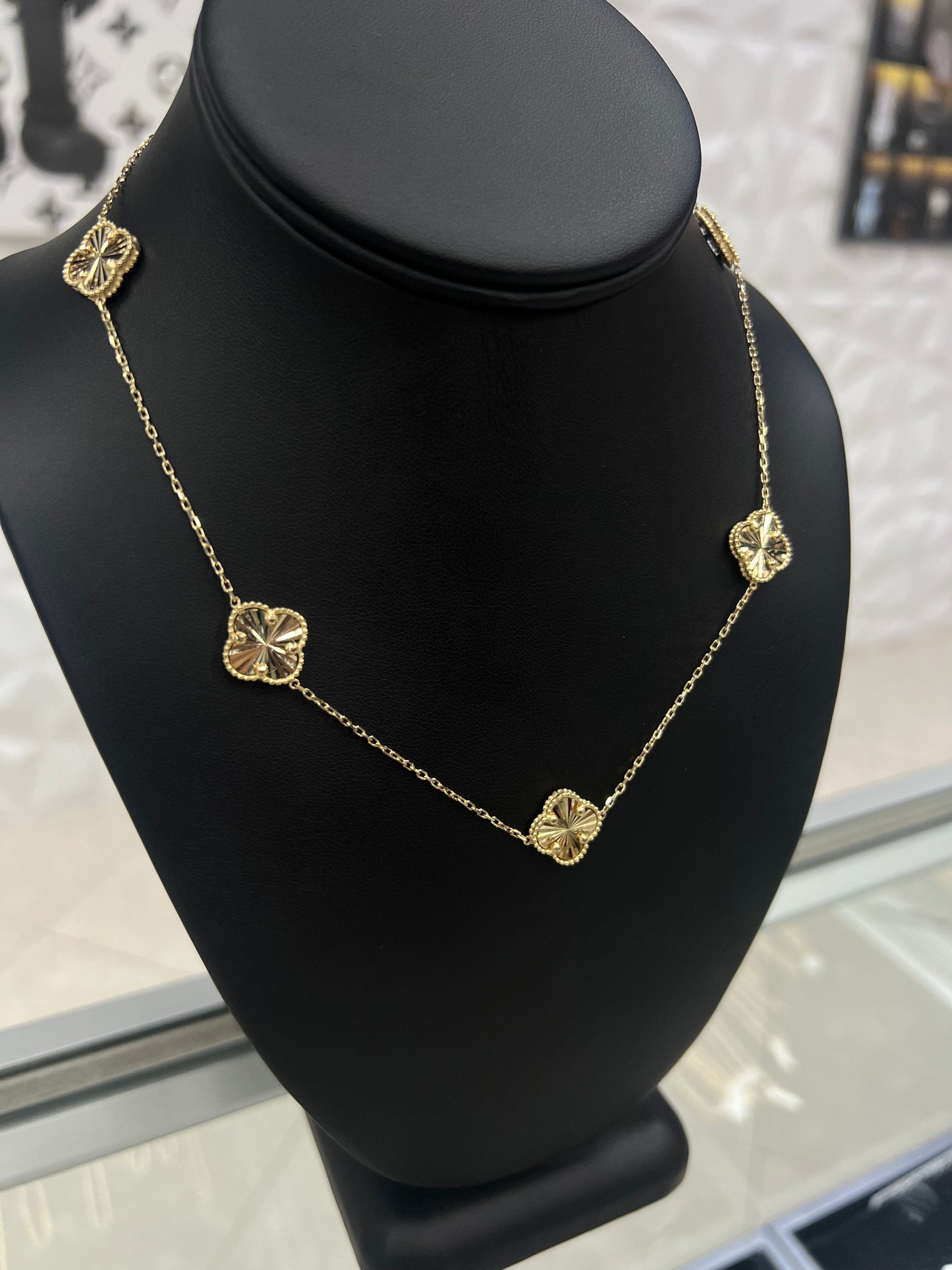 10k Gold Van Cleef Style Necklace
