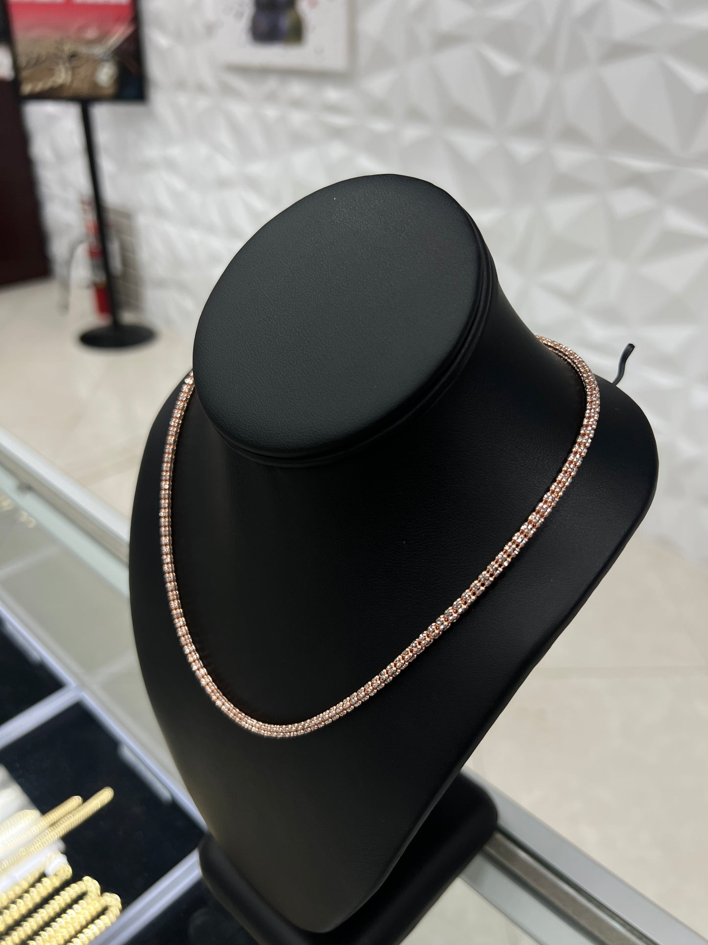 10k Rose Gold Ice Chain