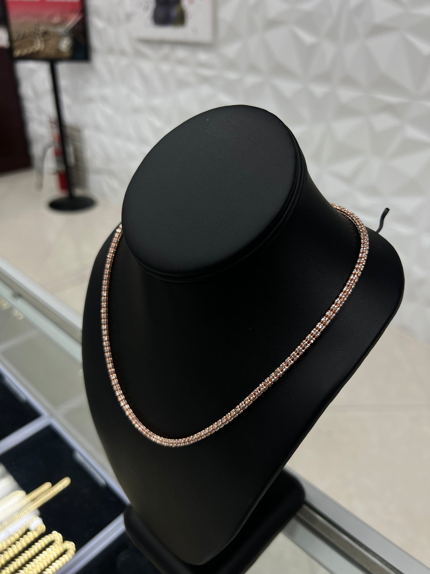 10k Rose Gold Ice Chain