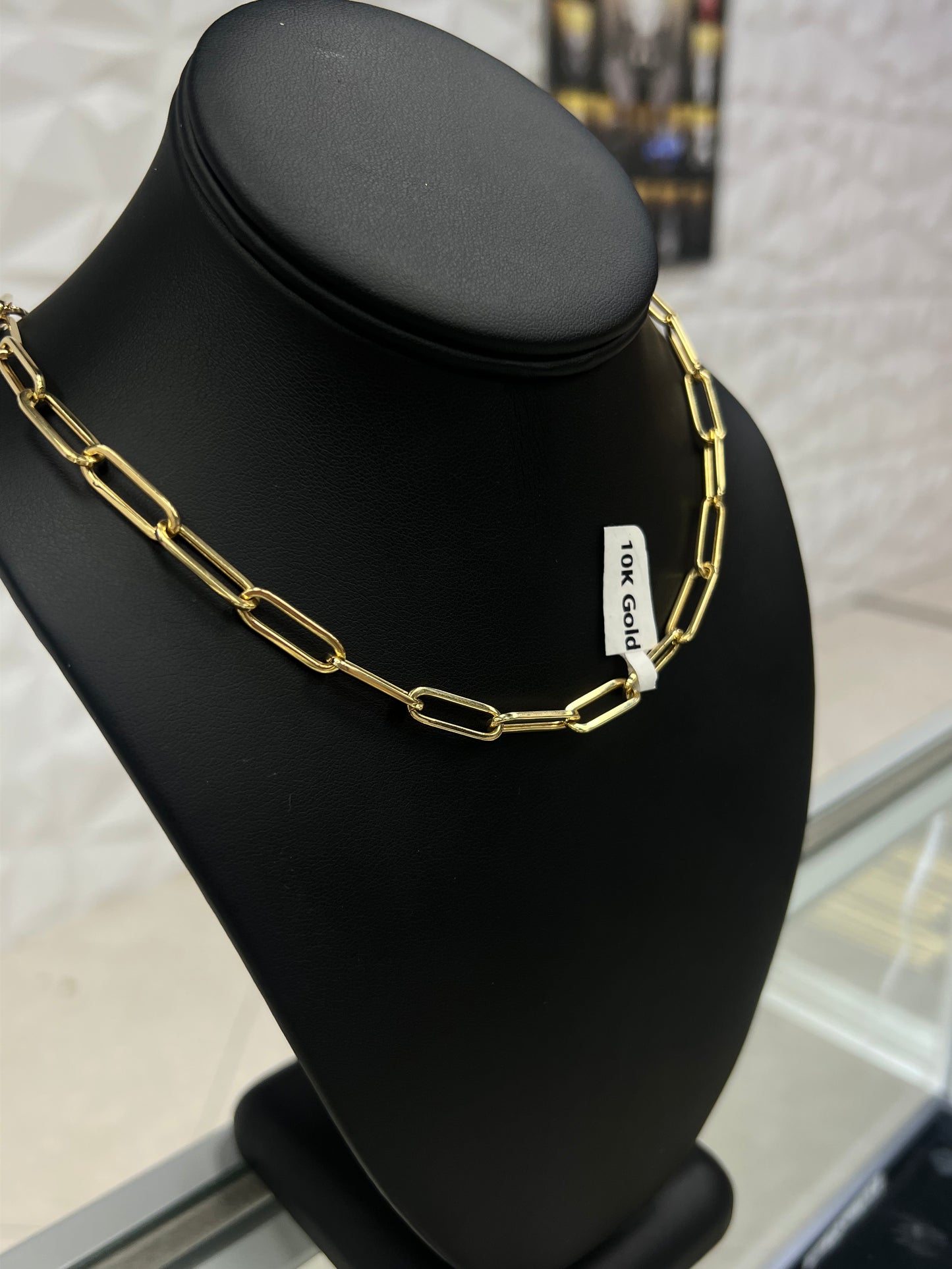 10k Gold Paper Clip Chain 6 MM