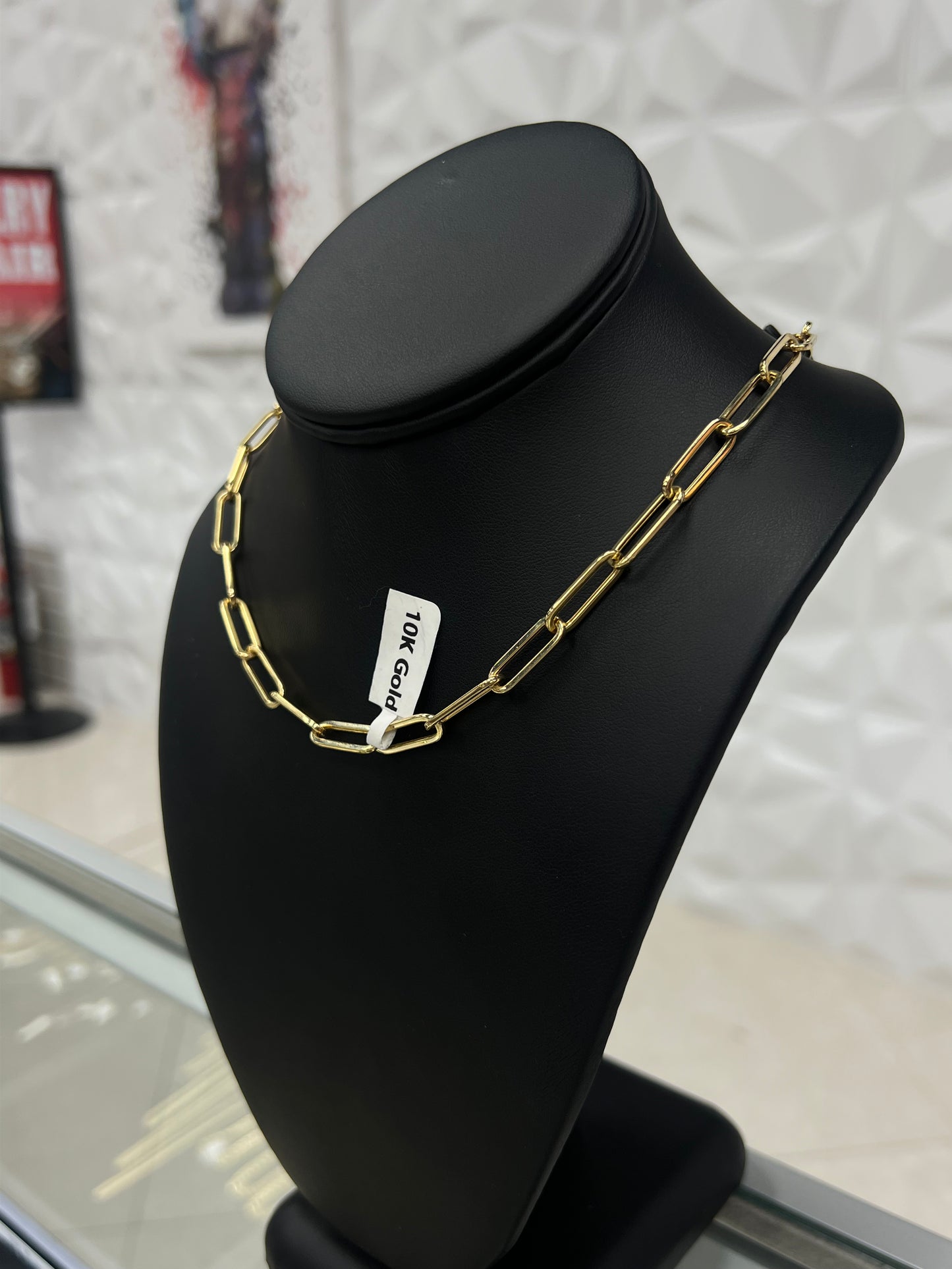 10k Gold Paper Clip Chain 6 MM