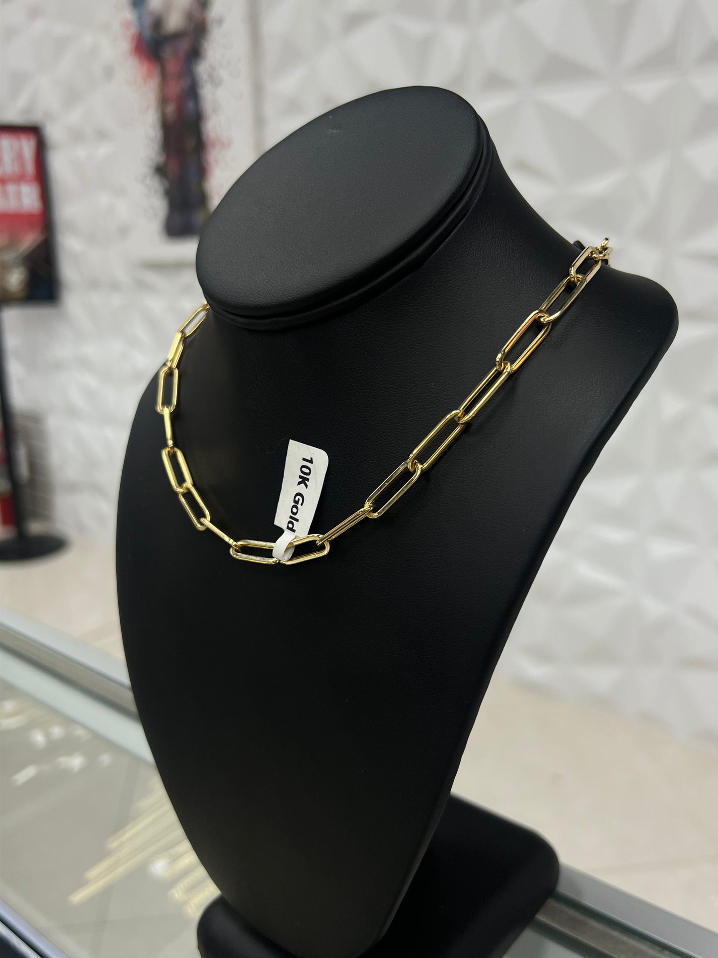 10k Gold Paper Clip Chain 6 MM