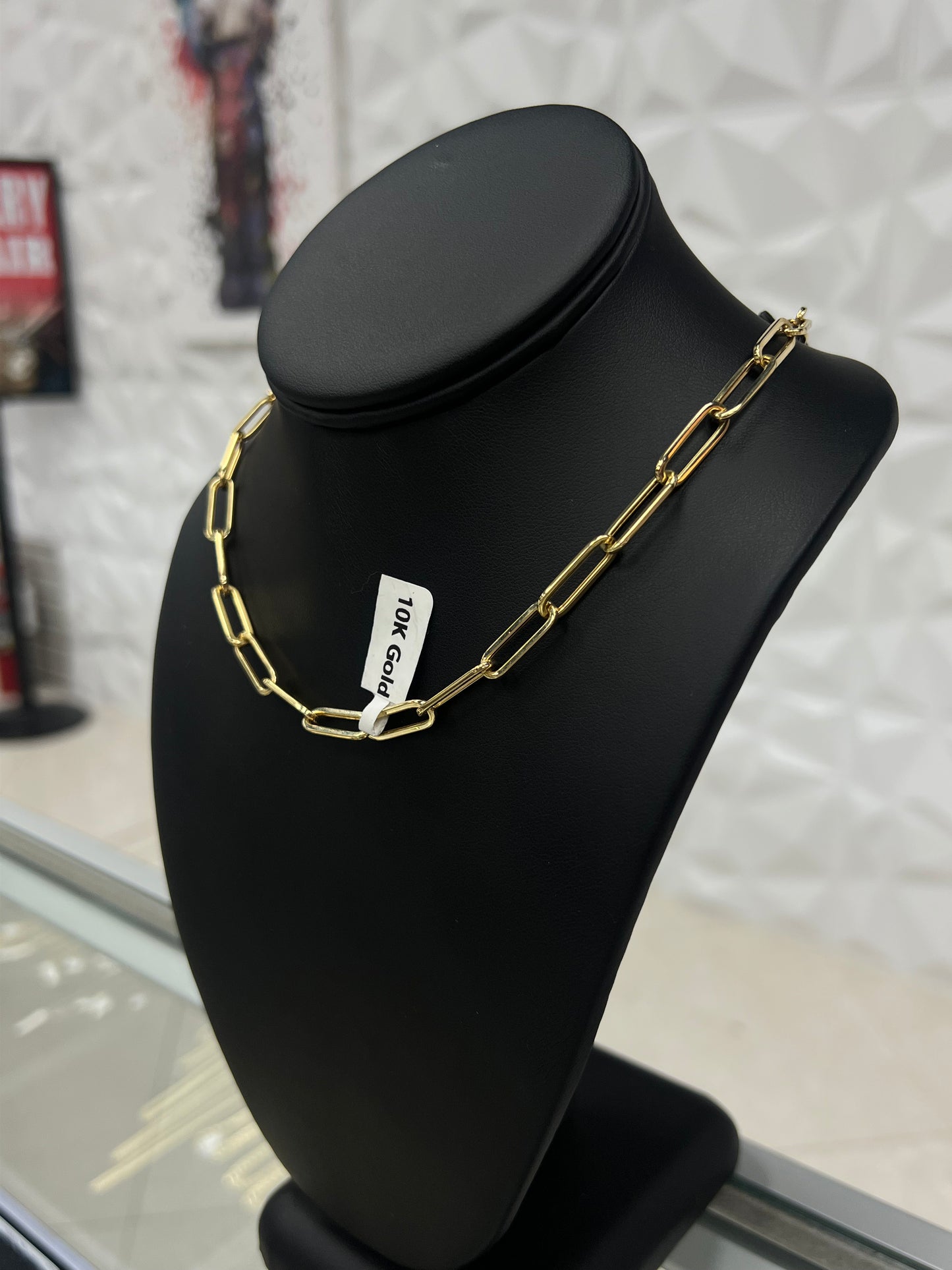 10k Gold Paper Clip Chain 6 MM